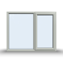 Casement Window - 1500x1200, Opening outwards, White/Anthracite, Double/Triple Glazing