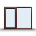 Casement Window - 1500x1200, Opening outwards, White/Anthracite, Double/Triple Glazing