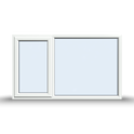 Side Opening Casement Window - 1800x1065, Opening outwards, White/Anthracite, Double/Triple Glazing