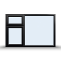Top and Side Opening Casement Window – 1800×1200 mm (Side & Top Opening Sash on One Side) 🪟🔄🔼