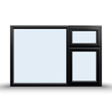 Top and Side Opening Casement Window – 1800×1200 mm (Side & Top Opening Sash on One Side) 🪟🔄🔼