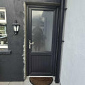 uPVC Door - 890x2090 - Half Glass, Inwards Opening, White/Anthracite, Double/Triple Glazing