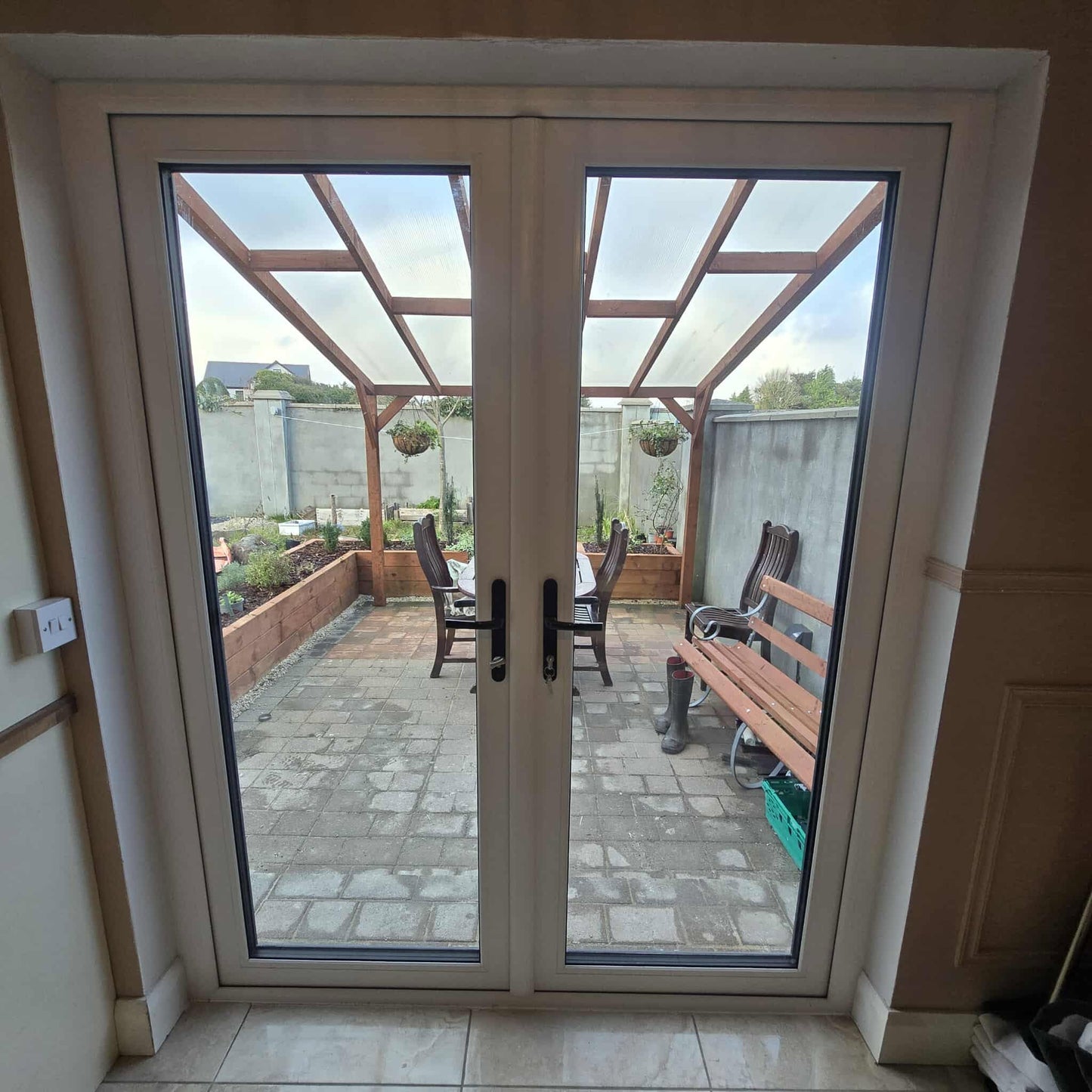 uPVC French Doors  - Opening Outward - 1790 x 2090 - White/Anthracite - Double/Triple Glazed