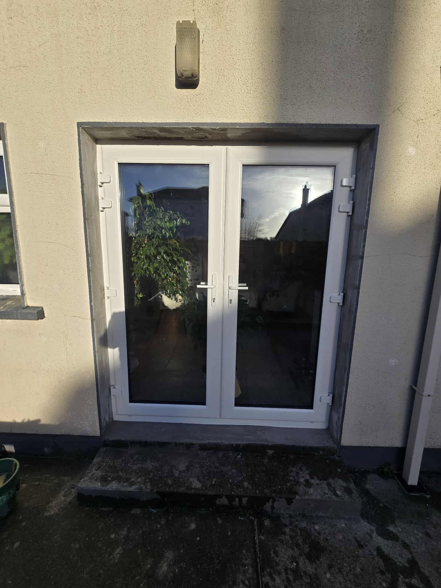 uPVC French Doors  - Opening Outward - 1790 x 2090 - White/Anthracite - Double/Triple Glazed