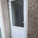 uPVC Door - 890x2090 - Half Glass, Inwards Opening, White/Anthracite, Double/Triple Glazing