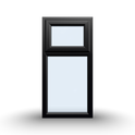 Top Opening Casement Window - 600x1200, Opening outwards, White/Anthracite, Double/Triple Glazing