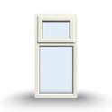 Top Opening Casement Window - 600x1200, Opening outwards, White/Anthracite, Double/Triple Glazing