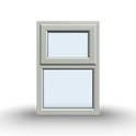 Top Opening Casement Window - 600x900, Opening outwards, White/Anthracite, Double/Triple Glazing