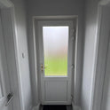 uPVC Door - 890x2090 - Half Glass, Inwards Opening, White/Anthracite, Double/Triple Glazing