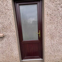 uPVC Door - 890x2090 - Half Glass, Inwards Opening, White/Anthracite, Double/Triple Glazing