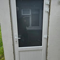 uPVC Door - 890x2090 - Half Glass, Inwards Opening, White/Anthracite, Double/Triple Glazing