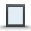 Side (Full) Opening Casement Window - 900x1065 Opening Outwards, White/Anthracite, Double/Triple Glazing