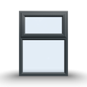 Top Opening Casement Window - 900x1200, Opening outwards, White/Anthracite, Double/Triple Glazing
