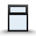 Top Opening Casement Window - 900x1200, Opening outwards, White/Anthracite, Double/Triple Glazing