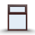Top Opening Casement Window - 900x1200, Opening outwards, White/Anthracite, Double/Triple Glazing