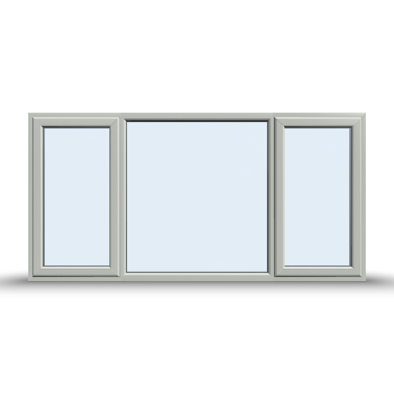 Side Opening Casement Window - 2400x1065, Opening outwards ( 2 Opening Sashes)
