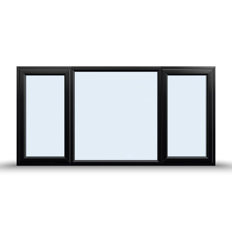 Side Opening Casement Window - 2400x1065, Opening outwards ( 2 Opening Sashes)