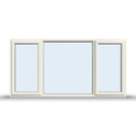 Side Opening Casement Window - 2400x1065, Opening outwards ( 2 Opening Sashes)