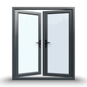 uPVC French Doors  - Opening Inward - 1790 x 2090 - White/Anthracite - Double/Triple Glazed