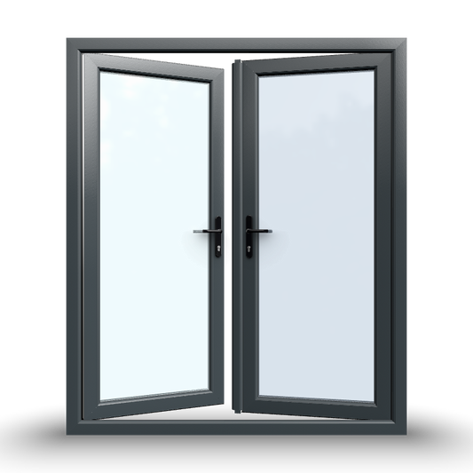 uPVC French Doors  - Opening Inward - 1790 x 2090 - White/Anthracite - Double/Triple Glazed (Copy)