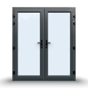 uPVC French Doors  - Opening Outward - 1790 x 2090 - White/Anthracite - Double/Triple Glazed