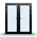 uPVC French Doors  - Opening Outward - 1790 x 2090 - White/Anthracite - Double/Triple Glazed