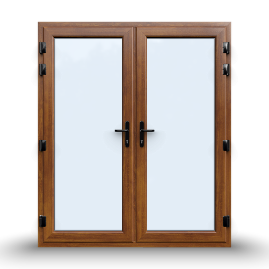 uPVC French Doors  - Opening Outward - 1790 x 2090 - White/Anthracite - Double/Triple Glazed