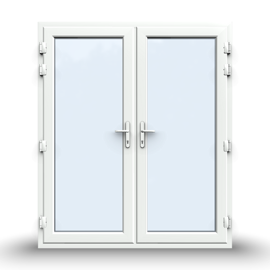 uPVC French Doors  - Opening Outward - 1790 x 2090 - White/Anthracite - Double/Triple Glazed