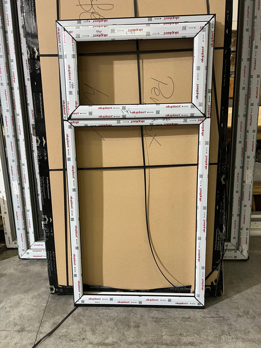 Top Opening Casement Window - 800x1620, Opening outwards, Black/White, Double/Triple Glazing