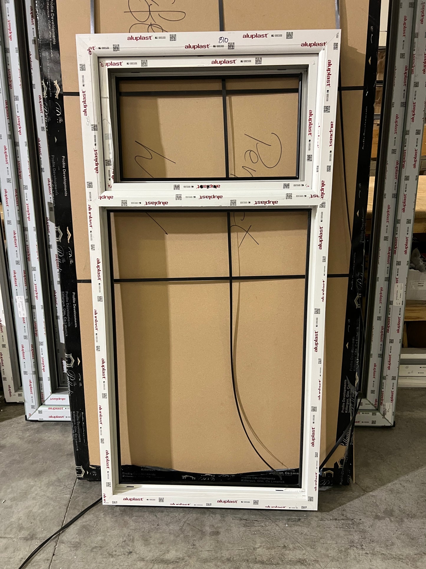 Top Opening Casement Window - 800x1620, Opening outwards, Black/White, Double/Triple Glazing