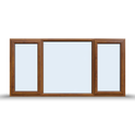 Side Opening Casement Window - 2400x1065, Opening outwards ( 2 Opening Sashes)