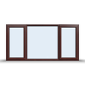 Side Opening Casement Window - 2400x1065, Opening outwards ( 2 Opening Sashes)