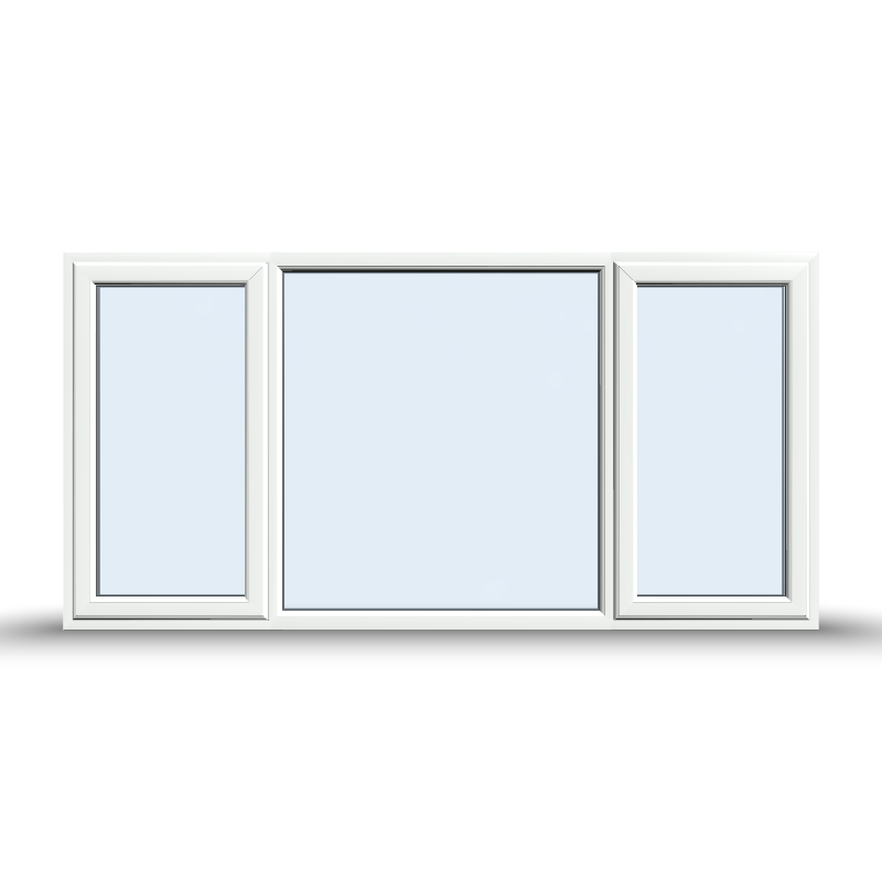 Side Opening Casement Window - 2400x1065, Opening outwards ( 2 Opening Sashes)