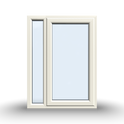 Side Opening Casement Window - 900x1200, Half Glass, Opening Outwards, White/Anthracite, Double/Triple Glazing