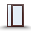 Side Opening Casement Window - 900x1200, Half Glass, Opening Outwards, White/Anthracite, Double/Triple Glazing