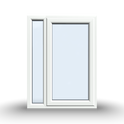 Side Opening Casement Window - 900x1200, Half Glass, Opening Outwards, White/Anthracite, Double/Triple Glazing
