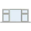 Side and Top Opening Casement Window - 2400x1200 Opening outwards ( 4 Opening Sashes)