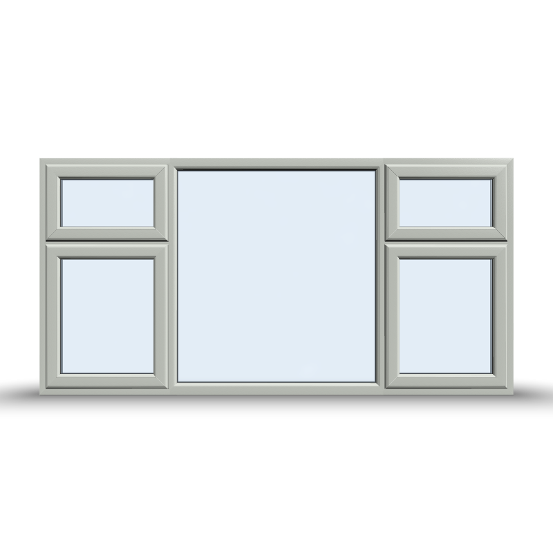 Side and Top Opening Casement Window - 2400x1200 Opening outwards ( 4 Opening Sashes)