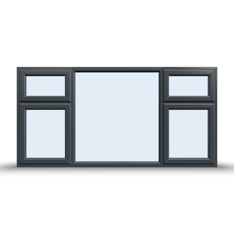 Side and Top Opening Casement Window - 2400x1200 Opening outwards ( 4 Opening Sashes)