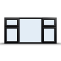 Side and Top Opening Casement Window - 2400x1200 Opening outwards ( 4 Opening Sashes)