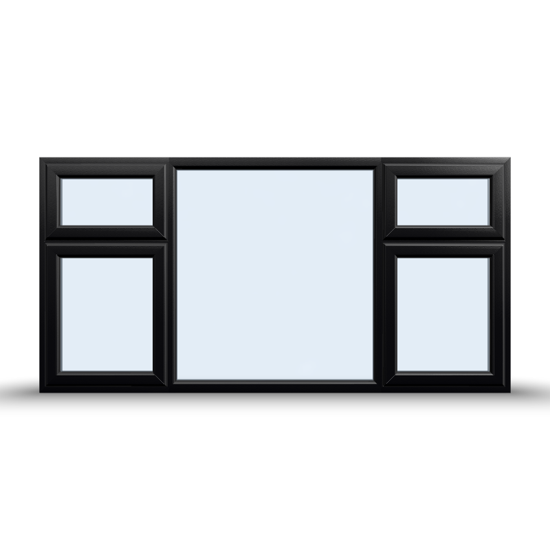Side and Top Opening Casement Window - 2400x1200 Opening outwards ( 4 Opening Sashes)