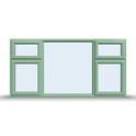 Side and Top Opening Casement Window - 2400x1200 Opening outwards ( 4 Opening Sashes)