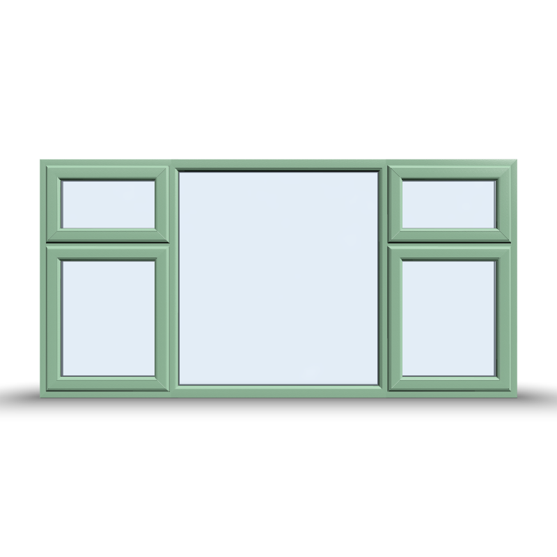 Side and Top Opening Casement Window - 2400x1200 Opening outwards ( 4 Opening Sashes)
