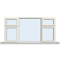 Side and Top Opening Casement Window - 2400x1200 Opening outwards ( 4 Opening Sashes)