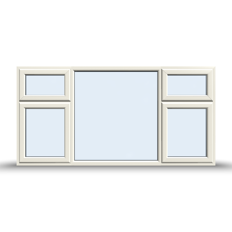 Side and Top Opening Casement Window - 2400x1200 Opening outwards ( 4 Opening Sashes)