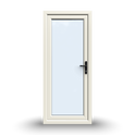 uPVC Door - 890x2090 - Full Glass, Inwards Opening, White/Anthracite, Double/Triple Glazing