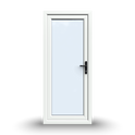 uPVC Door - 890x2090 - Full Glass, Inwards Opening, White/Anthracite, Double/Triple Glazing