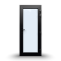 uPVC Door - 890x2090 - Full Glass, Outwards Opening, White/Anthracite, Double/Triple Glazing