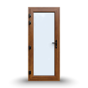 uPVC Door - 890x2090 - Full Glass, Outwards Opening, White/Anthracite, Double/Triple Glazing