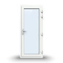 uPVC Door - 890x2090 - Full Glass, Outwards Opening, White/Anthracite, Double/Triple Glazing